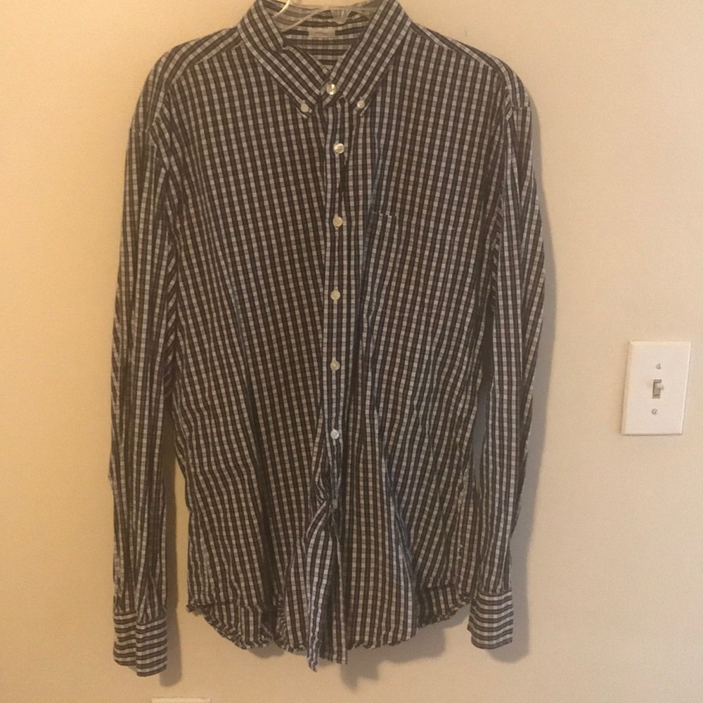 J Crew XL tailored fit button down red and black